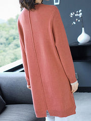 Many Colors Knitting Long Shift Sweater Dresses