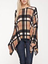 Fashion Grid Woman Long Sleeve T-shirts