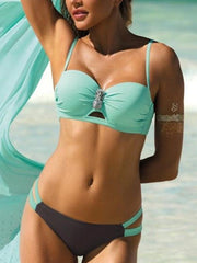 Sexy women summer two pieces Pineapple Decoration bikini swimwear