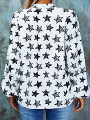 Casual Long Sleeve Shirt Collar Printed Shirts & Tops