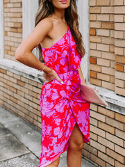 Women one off shoulder printed sexy fashion Bodycon dresses