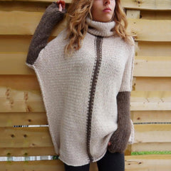 Women High collar Loose Knit Sweaters