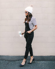 Fashion Plain Denim Pocket Holes Jumpsuits