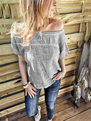 Casual Loose Summer Plain T-shirts