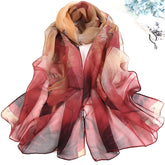 More Colors Polyester Floral Scarves With Two Pieces
