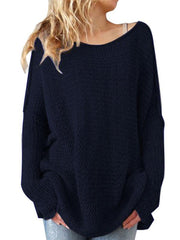 Loose Solid Color Knitting Sweater Tops
