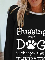 Casual Long Sleeve Round Neck Plus Size Printed Tops T-shirts
