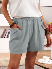 Women Casual Pocket Pants Shorts