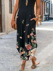 Black Shift Printed Floral Casual Dresses