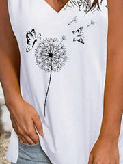 Casual V Neck Sleeveless Shirts & Tops Vests