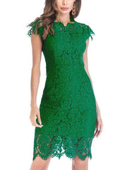 Women secy lace fashion short sleeve bodycon dresses evening dresses
