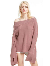 Fashion Pure Off shoulder Long sleeve Knit Sweaters