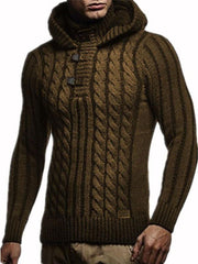 Mens Fashion Hooded Casual Sweater