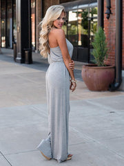 Loose Spaghetti-neck Wide Leg Long Jumpsuits
