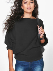 Fashion Batwing Loose Knit Sweaters