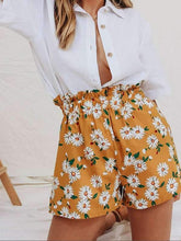Women chiffon daisy printed shorts short pants