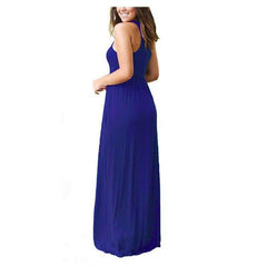 Casual Round neck Vest Maxi Dresses