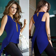 Fashion Irregular Sleeveless T-Shirts