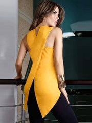 Fashion Irregular Sleeveless T-Shirts