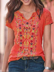 Short Sleeve Plain Crew Neck Shirts & Tops