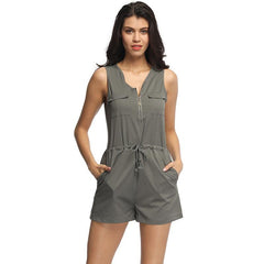Zippered Waistband Sleeveless Jumpsuit