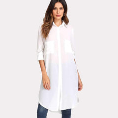 Fashion Pure Long Sunscreen Blouses