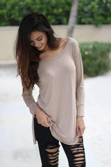 Backless Cutout Long sleeve T-Shirts
