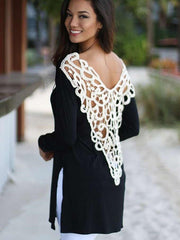 Backless Cutout Long sleeve T-Shirts