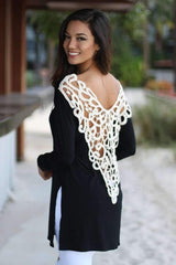 Backless Cutout Long sleeve T-Shirts