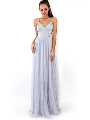 Sexy V neck Vest Evening Dresses