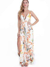 Sexy Backless Print Vest Maxi Dresses