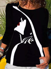 Casual Cotton-Blend Long Sleeve Shirts & Tops