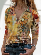 Casual Floral Long Sleeve Floral-Print Shirts & Tops