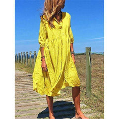 Women Plus Size V Neck Elegant Casual Maxi Dresses