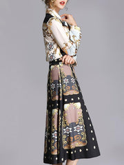 New Autumn Floral Lapel Suits