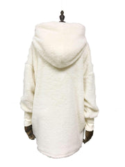 Fashion Loose Plush V neck Coats