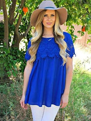 Sexy Lace Round neck T-Shirts