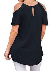 Off shoulder Gored Short sleeve T-Shirts