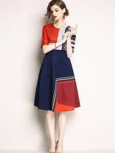 New Women High waist Gored Skater Dresses