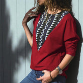 Fashion Floral Gored Loose T-Shirts