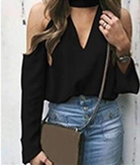 Off shoulder Sexy Long sleeve T-Shirts