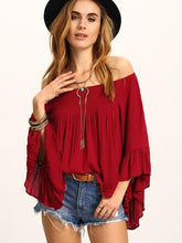 Pure Off shoulder Ruffle sleeve T-Shirts