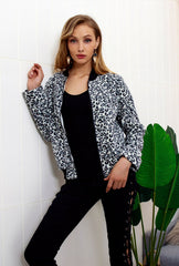 New Fashion Leopard print Zipper Jackets