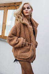 Women Casual Long sleeve Plush Coats
