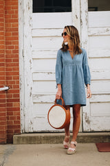 Fashion Plain Long Sleeve Casual Dresses
