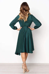 Fashion Pure V neck Lacing Skater Dresses