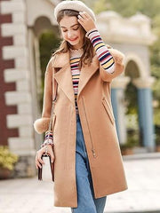 New Fashion Pure Lapel Thickness Coats