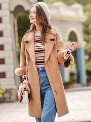 New Fashion Pure Lapel Thickness Coats