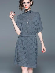 New Autumn Fashion Lacing Knit Skater Dresses