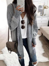 Fashion Plaid Knit Cardigan Coats